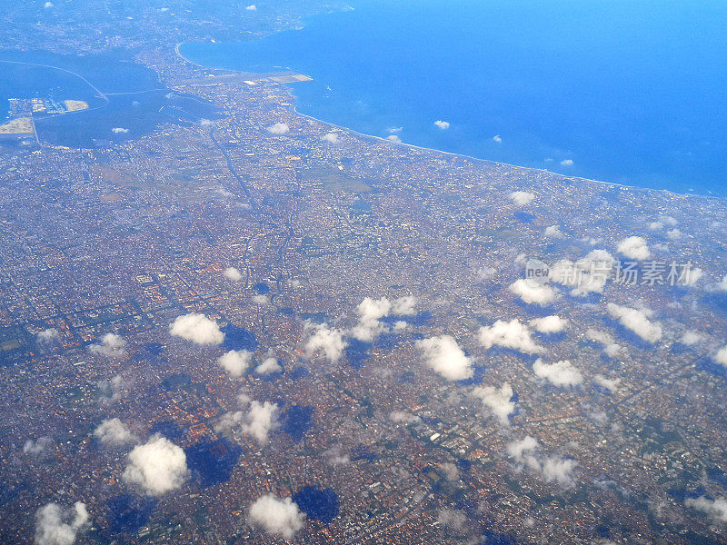 印度尼西亚巴厘岛，库塔- seoil aerial view